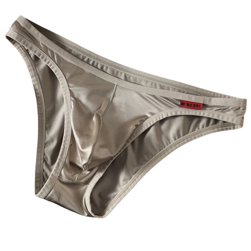 Slip da uomo in raso di seta elasticizzata con slip in seta di ghiaccio, lingerie, mutandine traspiranti, intimo senza cuciture, perizoma giapponese — image 6