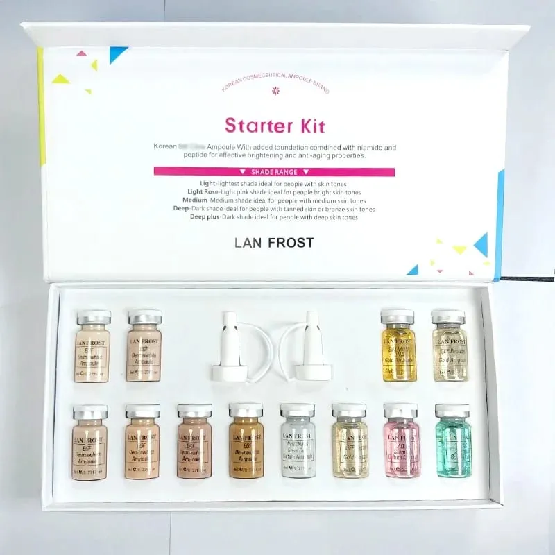 12 τμχ LAN FROST BB Cream Beginner Starter Kit 8ml Niacinamide Foundation Facial Skin Brightening CC Cream — image 8