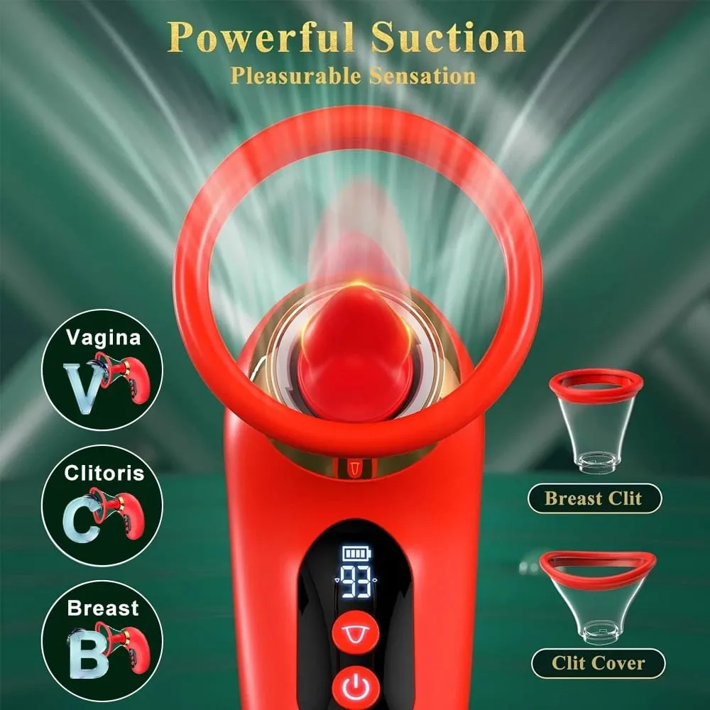 5IN1 Tongue Clitoral Sucker Vibrator APP Control Clit Stimulator Γυναικεία οθόνη αυνανισμού οθόνη σεξουαλικά παιχνίδια για γυναίκες ζευγάρι — image 4