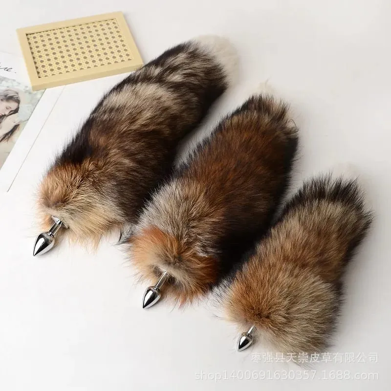 30-100cm Sexy Real Fox Tails with Separable Funny Butt Plug for Couple BDSM Cosplay Adult Sweet Love Games Sex Toys — image 4
