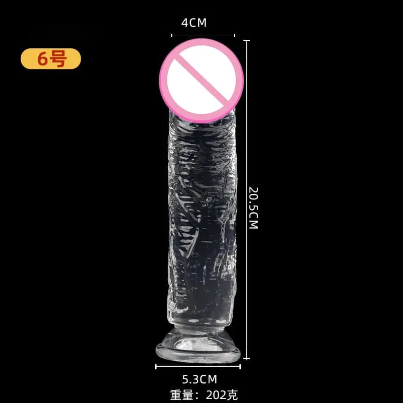 Ρεαλιστική βεντούζα πέους Dildo Jelly Dildo Big Dick Θηλυκός Αυνανιστής Κλειτορική Διέγερση Λεσβιακά σεξουαλικά παιχνίδια για γυναίκες 7 μεγεθών — image 12