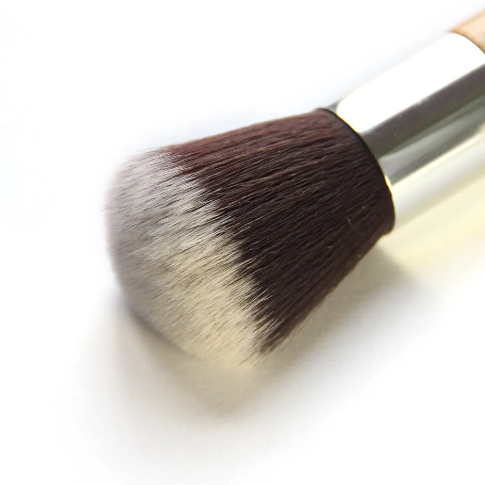 1pc moda cabeça redonda alça de bambu rosto escova de maquiagem fundação pó blush escova pincéis cosméticos pro beleza ferramentas de maquiagem — image 3