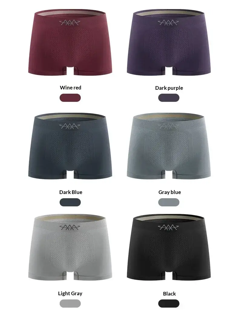 1pcs Seamless Underwear Men's Boxer Shorts High Stretch Underpants Breathable Panties Sexy Slim Lingerie Snug fit trunks — image 4