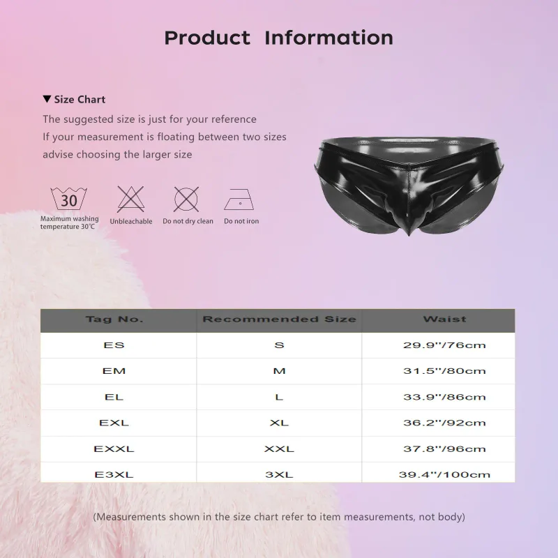 Mens Glossy Latex Briefs Patent Leather Panties Wet Look Bulge Pouch Boxer Briefs Shiny Swimwear Underpants Underwear Lingerie — image 9