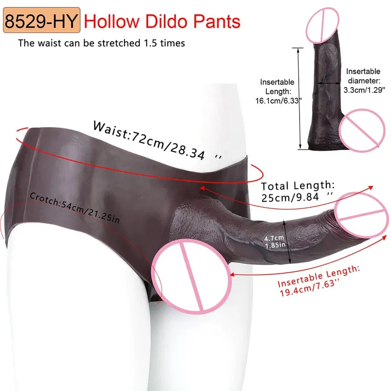 Big Knot Hollow Dildo Pants Adult Men Strap-On Penis Sleeve насадка на член Underwear For Couples Sex Pleasure Erotic Goods — image 28