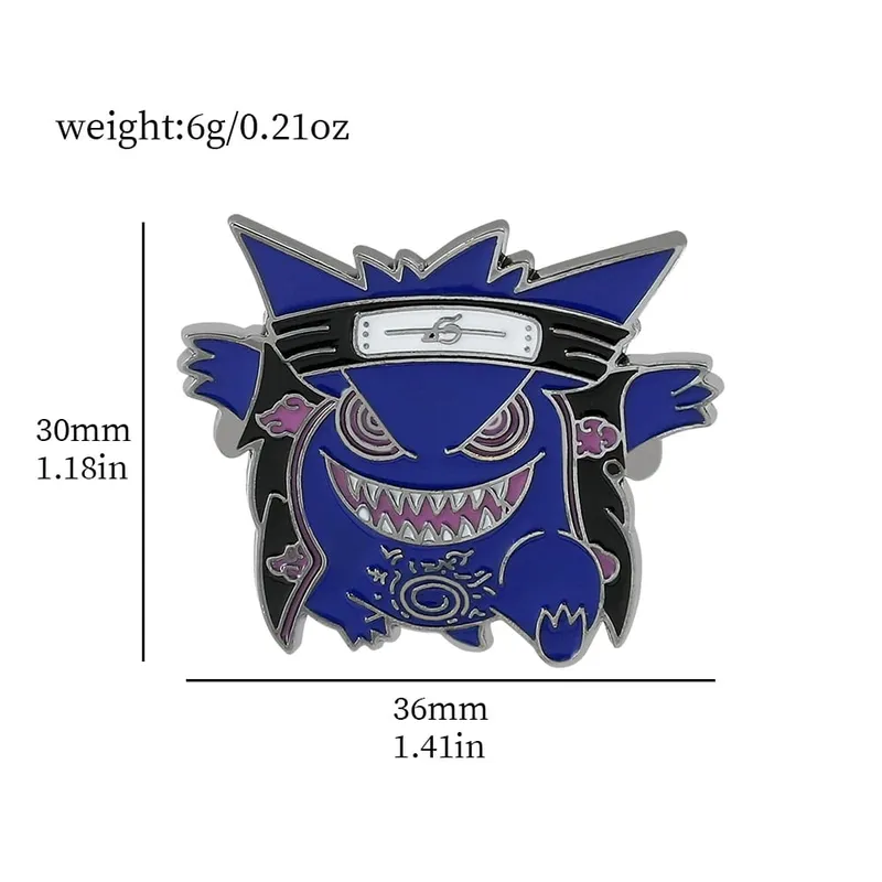 סיכות קריקטורה Gengar אנימה אמייל סיכות דש עבור אביזרי תרמיל אוסף אוסף סיכות תכשיטים — image 18