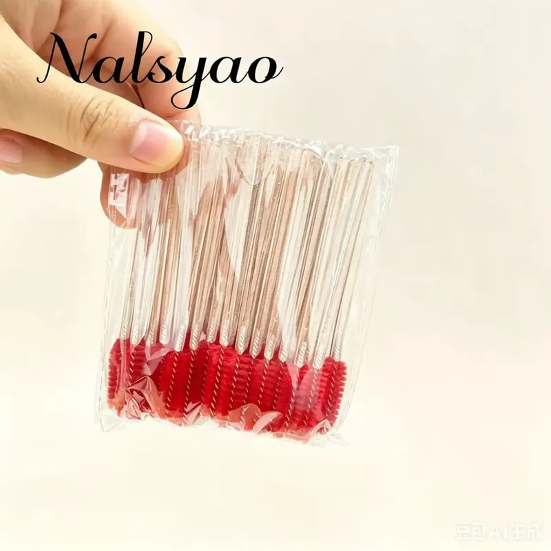 50pcs Disposable Eyelash Brushes Extension Crystal Eyebrow Brush Mascara Wand Eye Lashes Cosmetic Tool Set Makeup Beauty — image 7