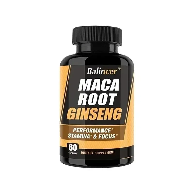 Κάψουλες Maca Root με τζίνσενγκ - Προάγουν την ενεργειακή διάθεση αντοχής και απόδοσης Υποστηρίζει την ψυχική υγεία για άνδρες και γυναίκες — image 8