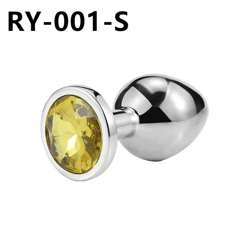 1Pcs Crystal Anus Metal anal plug Jewelry base novice player to senior player 5 size SM Butt g-point massage BDSM sex toys — image 17