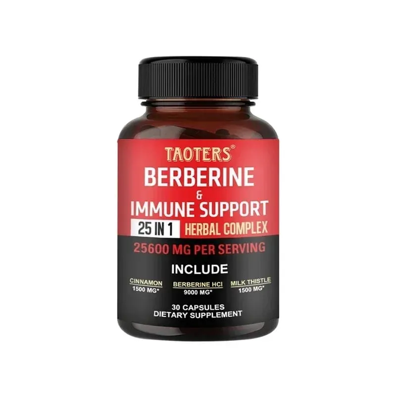 Οι κάψουλες Berberine περιέχουν κανέλα Κεϋλάνης και γαϊδουράγκαθο για να υποστηρίξουν την ισορροπία της γλυκόζης στην υγεία του ήπατος την πέψη και την απώλεια βάρους