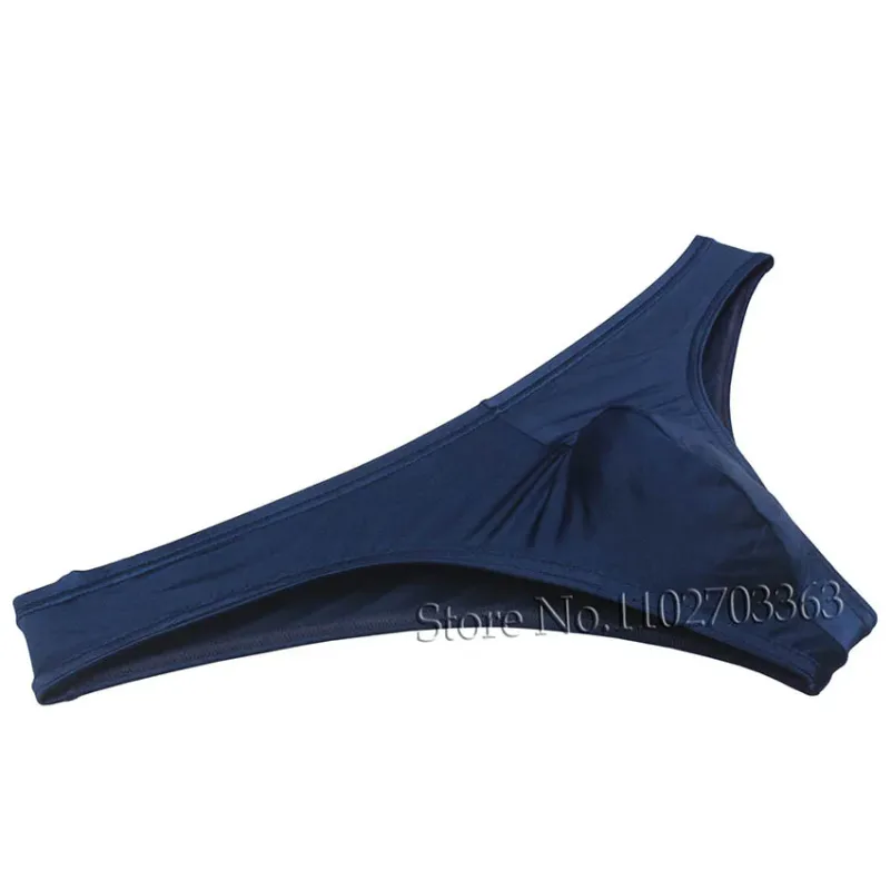 Men's Bikini Briefs Triangle Underwear Pucker Back Micro Briefs Elastic Shiny Summer Low Rise Beach Briefs Sexy Silky Smooth — image 17