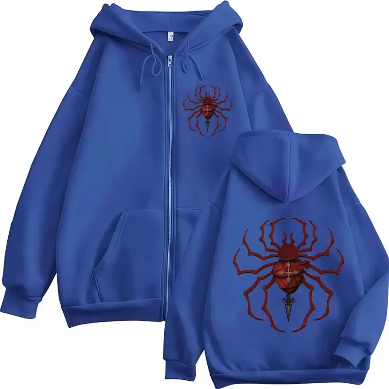 Anime Hunter X Hunter Phantom Troupe Spider Logo Zipper Hoodies Herren Zip Up Kapuzenpullover Langarm Pullover Jacken — image 6