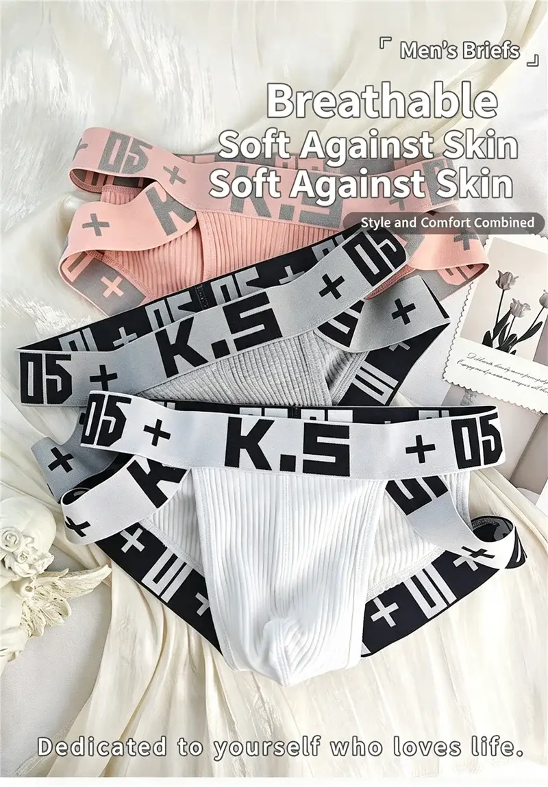 Men's Low Waist Cotton Briefs Breathable Fashion Sport Underwear Slip Homme Comfortable Innerwear β image 7