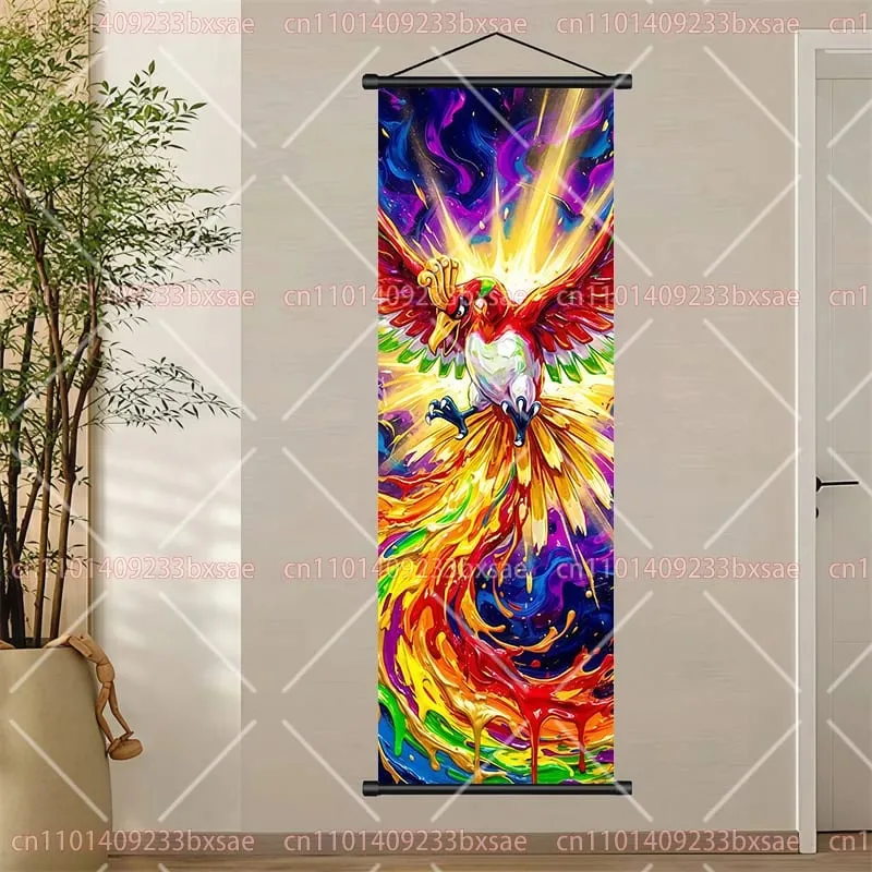 Pokémon Anime HD Scroll Painting Eevee Pikachu Suicune Charizard Mewtwo Διακόσμηση τοίχου με φόντο αφίσα Παιδικό δώρο — image 6
