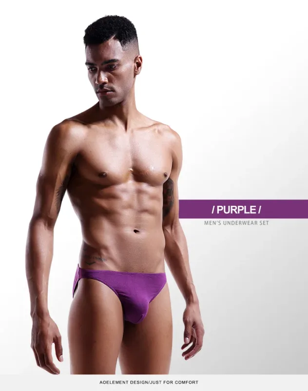 Men's underwear men's small triangle pants U convex Modal thin stretch sexy low waist tight narrow side underpants — image 22
