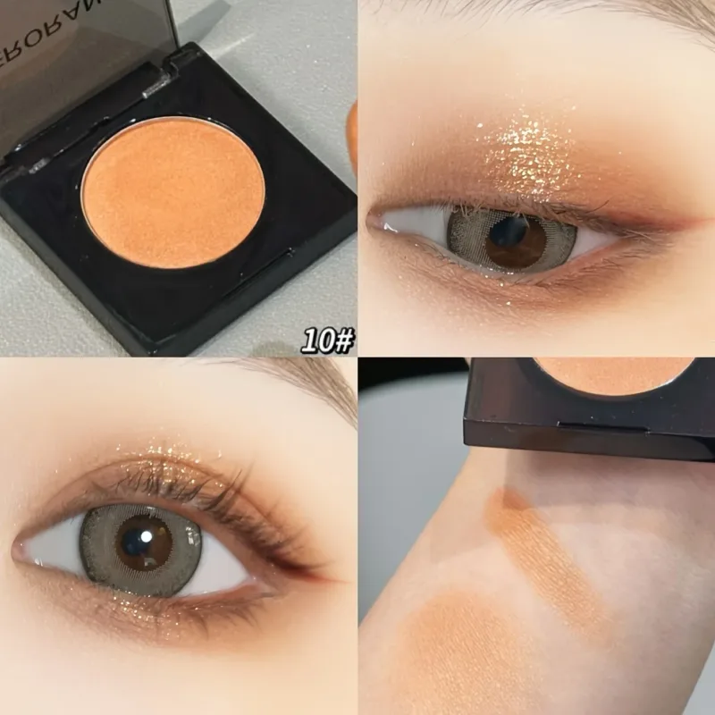 Herorange 16 Color Eyeshadow Palette Highlight Matte Shimmer Orange Brown Pink Champagne Waterproof Portable Festival Mak — image 19