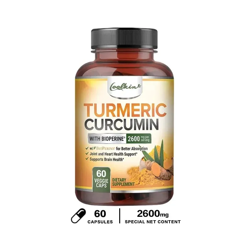Curcumin Capsules Natural Joint Support with Black Pepper - Relieve Joint Pain — image 8