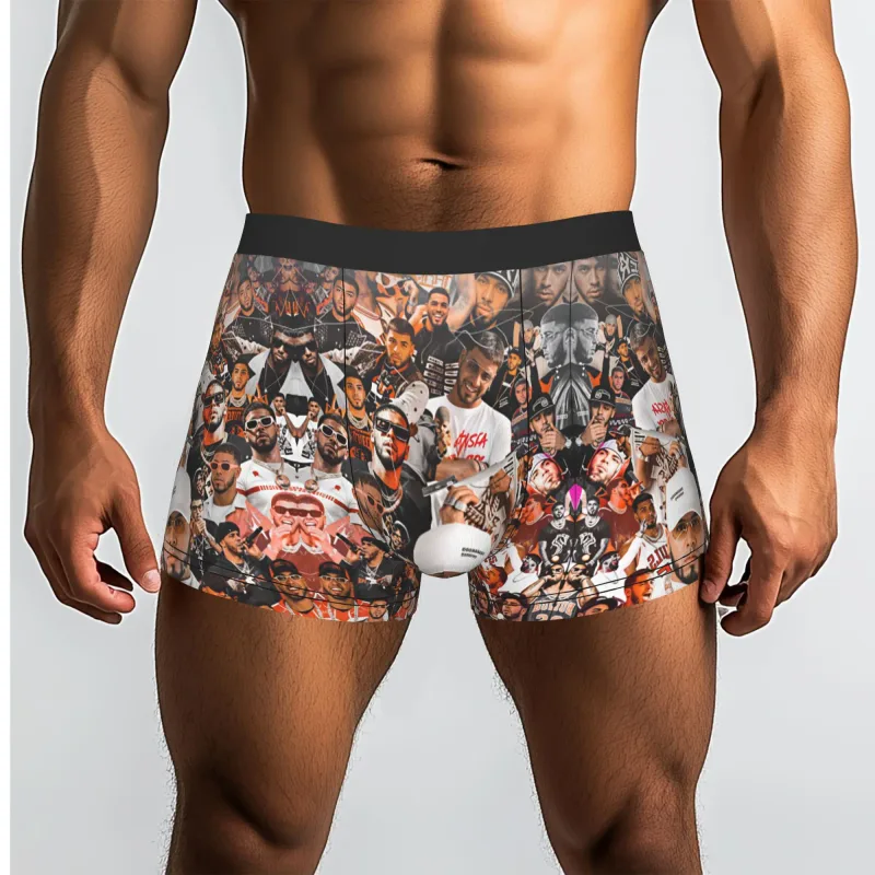 Male Funny A-Anuel AA Underwear Boxer Briefs Stretch Shorts Panties Underpants — image 25