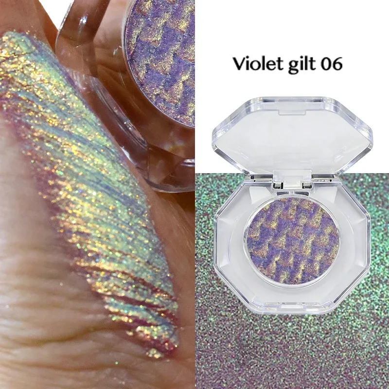 Alluring Chameleon Wet Eyeshadow Palette 26mm Glitter Luminous Metallic Highly Pigmented Multichrome Eyeshadow Aurora Fair — image 12