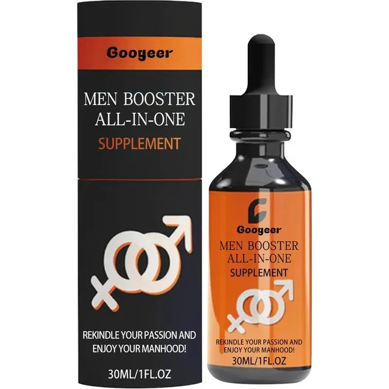 Googeer Men Booster All-in-One Supplement Drops with Maca Root Extract and Kudzu Root Extract for Energy Relaxation 30 ML