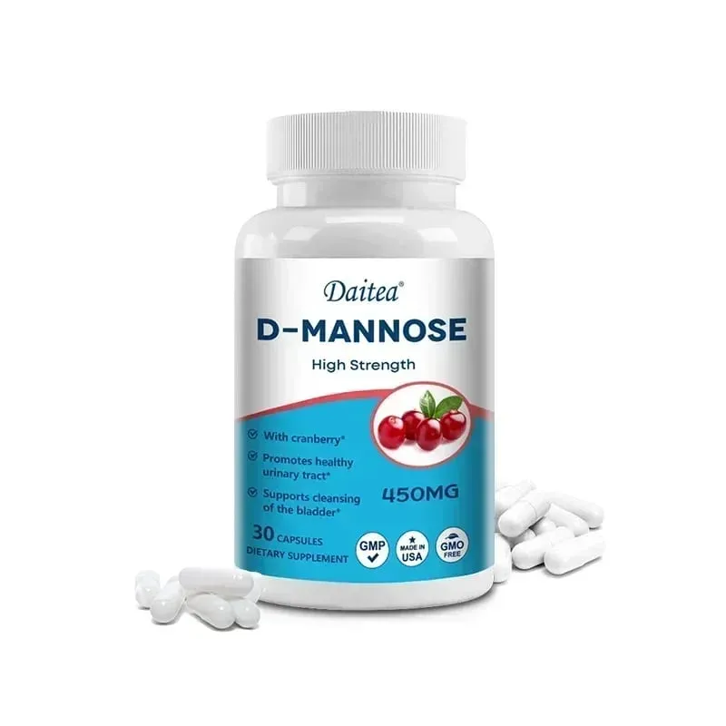 קפסולות D-Mannose - עם תמצית חמוציות של 1000 מ"ג - מנקה משחרר רעלים תומך בבריאות דרכי השתן