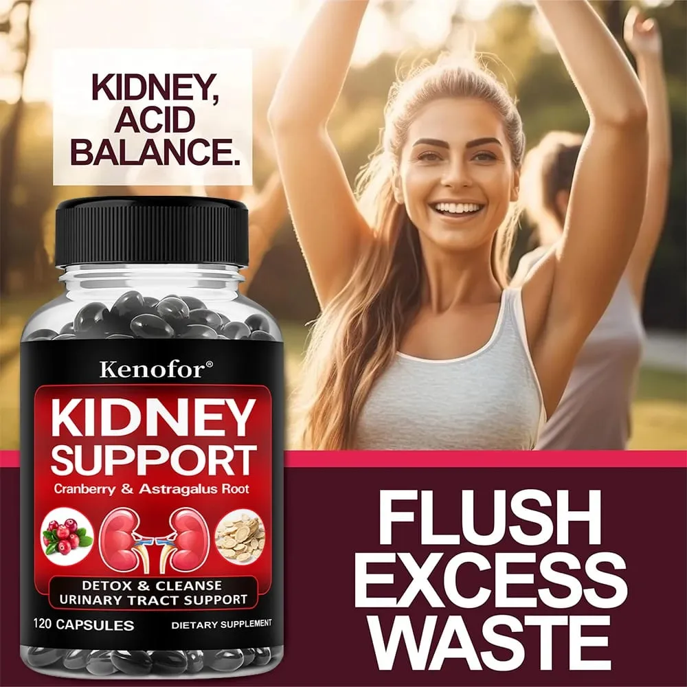 Suplemento de desintoxicação para limpeza de suporte renal - com raiz de cranberry e astrágalo - apoia a saúde do trato urinário e da bexiga