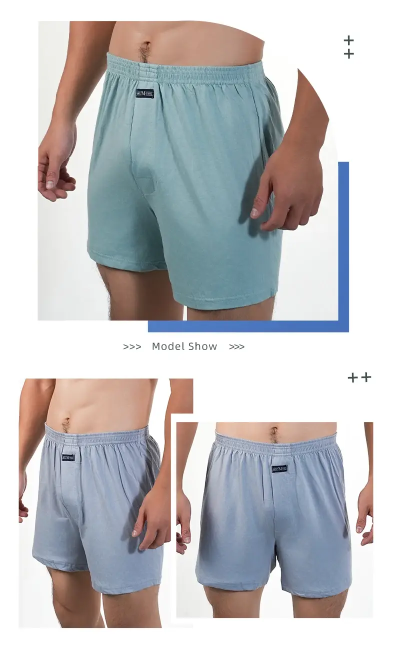 1 Quần Lót Lớn Chắc Chắn Pyjama Đáy Tại Nhà Plus Kích Thước Võ Sĩ Ngắn Gọn Dành Cho Nam Cao Cấp Allo Quần Quần Cotton ngủ Đáy