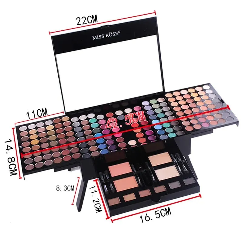 180 Έγχρωμη θήκη για πιάνο Eye Shadow Powder Blusher Σετ πλάκα μακιγιάζ Πολυλειτουργικό κουτί μακιγιάζ Δώρο ανθεκτικό και φορητό — image 7