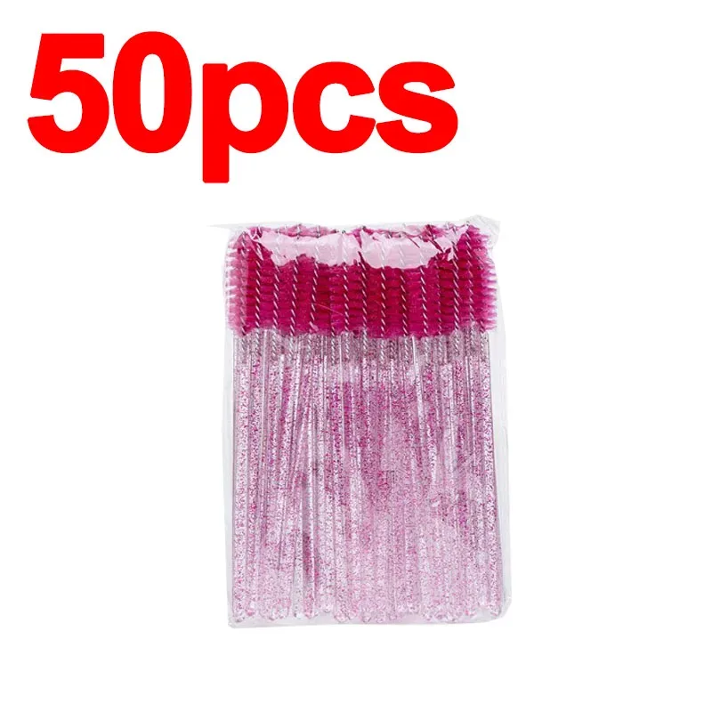 Νέο 50/100 τμχ Microbrush for Eyelashes Brush Crystal Spoolie Brushes Brown Comb Makeup Beauty Tool for Eyelashes HZS24 — image 10