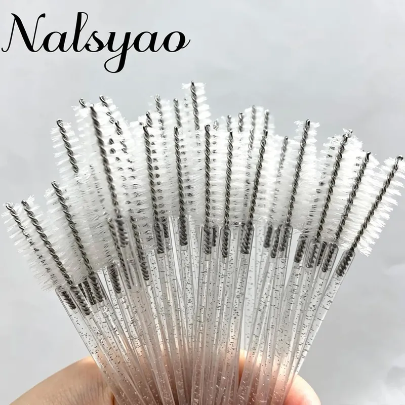 50pcs Disposable Eyelash Brushes Extension Crystal Eyebrow Brush Mascara Wand Eye Lashes Cosmetic Tool Set Makeup Beauty — image 3