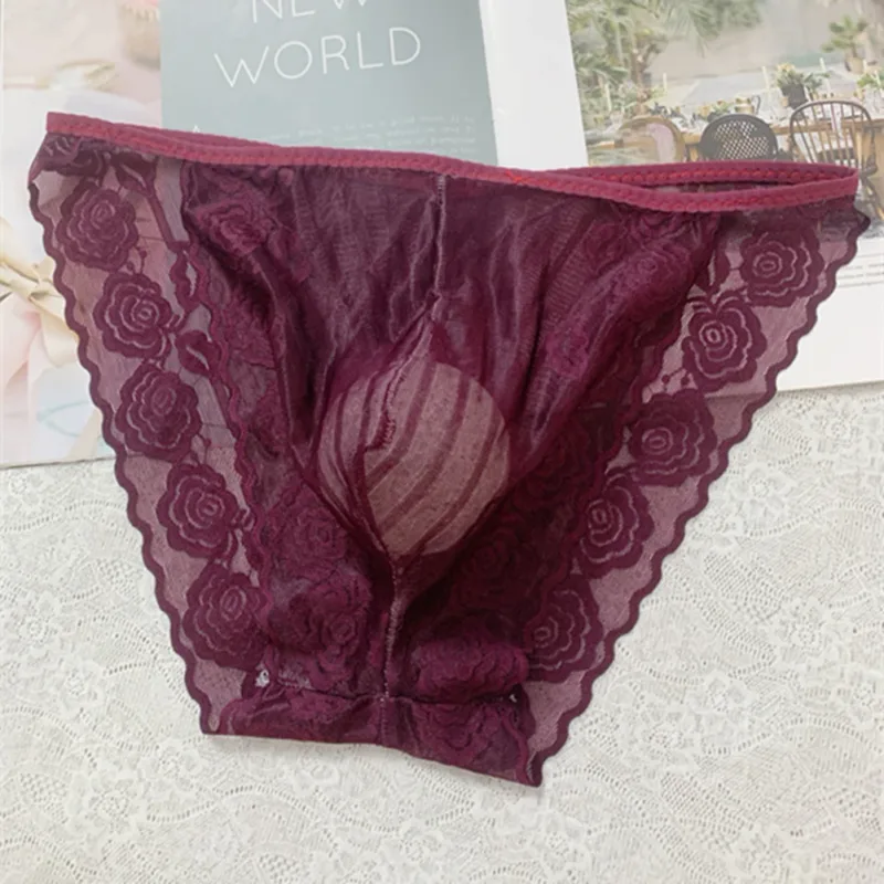 Men Seamless Lace Extreme Men's Panties Mesh Sheer Very Hot Lingerie Gay Sissy Bulge Pouch Bikini Briefs Underwear Underpants — image 19