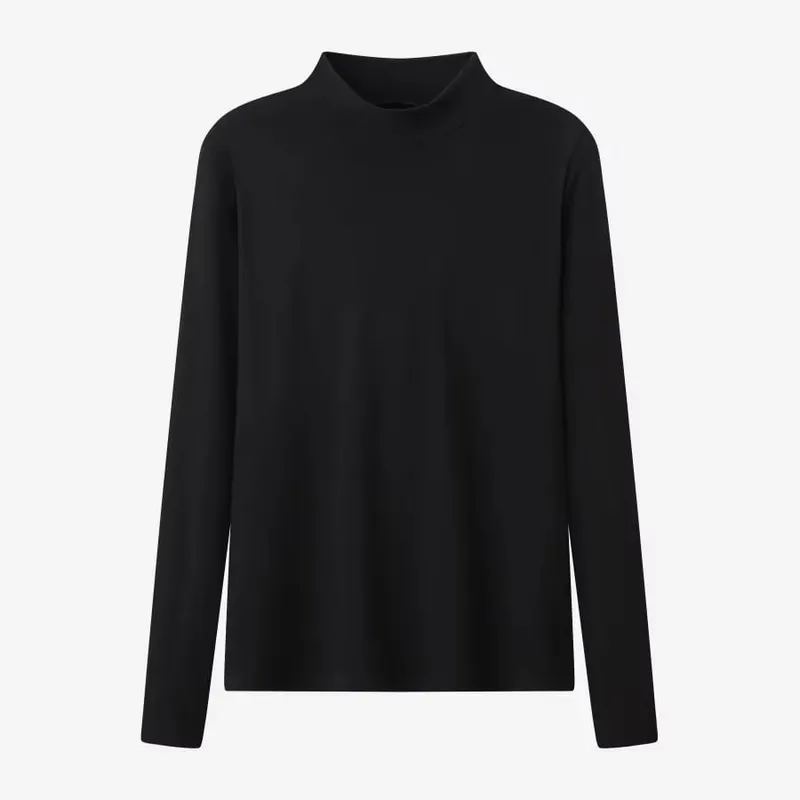 AS AW26 Velvet jumper dress with side pockets + Jersey basic mockneck — image 10