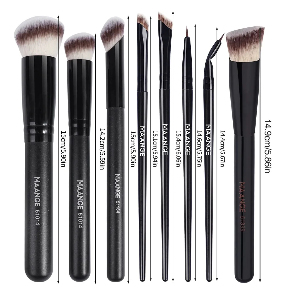 Πινέλα μακιγιάζ 8 τμχ Premium Synthetic Powder Foundation Contour Concealer Eye Shadow Blending Liner Makeup Brush Kit Tool — image 2