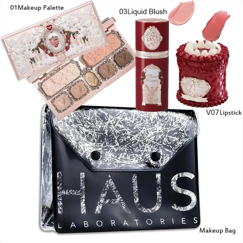 Flower Knows Σετ Μακιγιάζ Κουτί Full Swan Bear Garden Collection Ανάγλυφο Blush Shine Kit Lipstick Foundation All in Maquiagem Kit