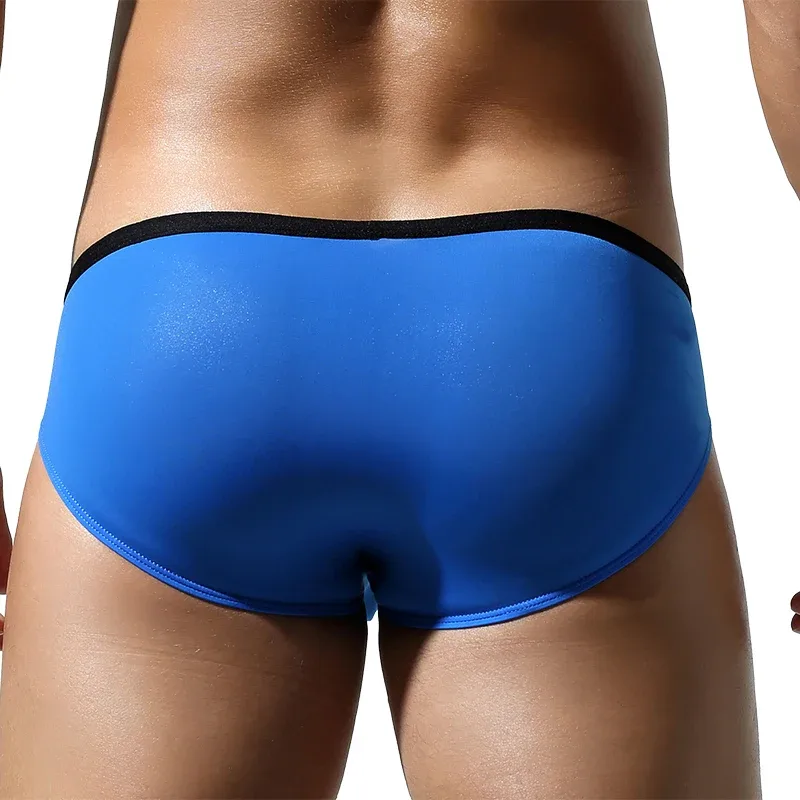 Men's Low-Rise U-Pouch Ice Silk Thin Breathable Transparent Men's Briefs — image 4