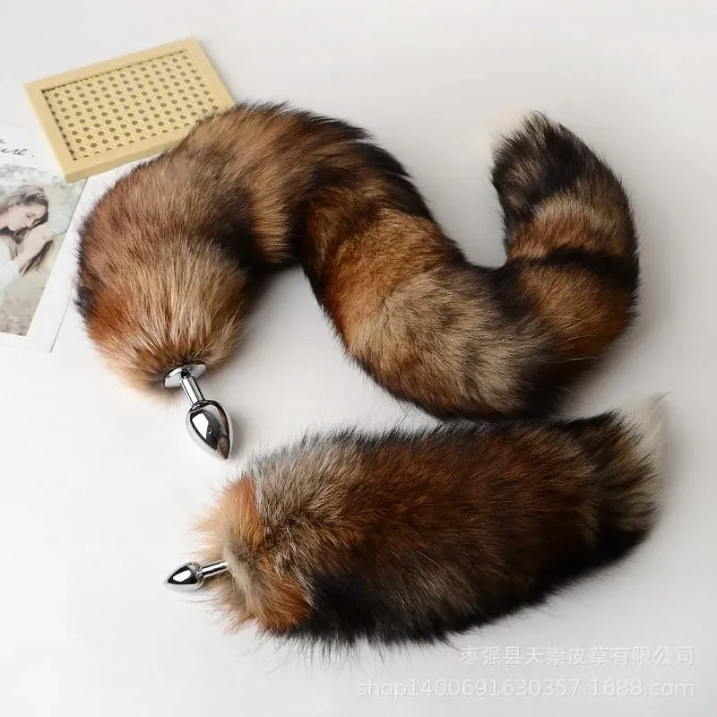 30-100cm Sexy Real Fox Tails with Separable Funny Butt Plug for Couple BDSM Cosplay Adult Sweet Love Games Sex Toys — image 2