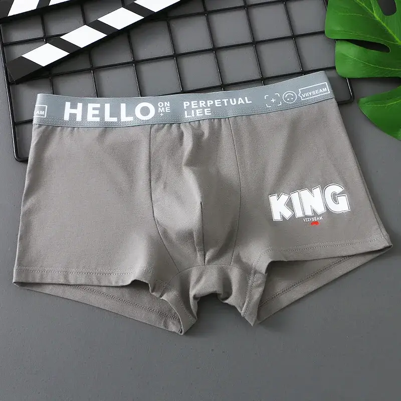 [Bloom the love] Marca KING Boxer in cotone traspirante Intimo da uomo Boxershort Mens Boxer Uomo Cuecas Masculina Taglia M-3XL XS601