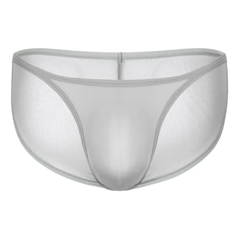 Men's Underwear Transparent Breathable Panties Male Low-waist High Fork Briefs — image 5