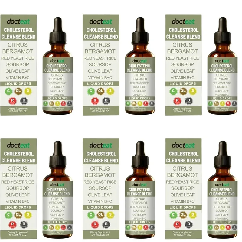 Docteat Cholesterol Cleanse Liquid Drops Citrus Bergamot Υποστηρίζει τη μεταβολική ισορροπία με βιταμίνη C και B2 Dropper 60 ML — image 9