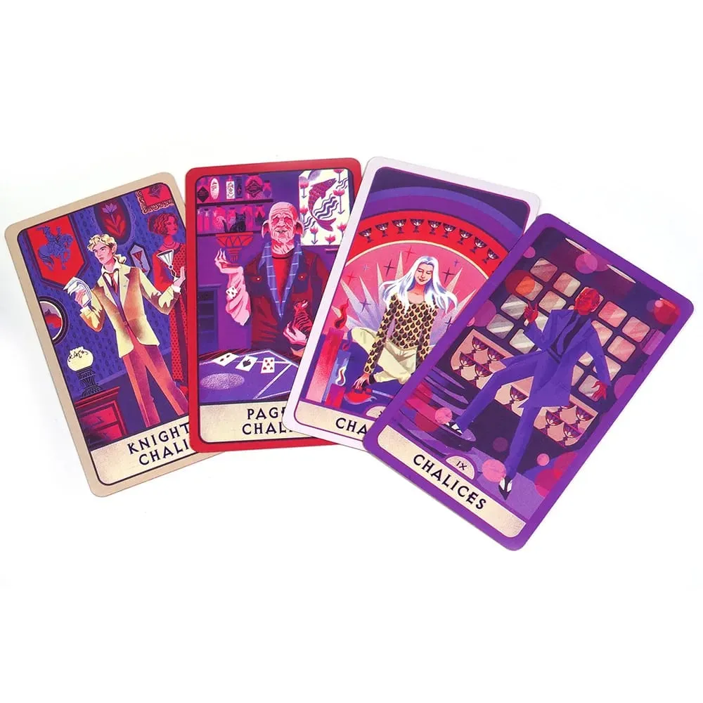10,3*6 εκ. Buffy The Vampire Slayer Deck Tarot In A Tin Box with Red Gilded Edges 78 τμχ Κάρτες Ταρώ με θέμα κινουμένων σχεδίων με οδηγό — image 4