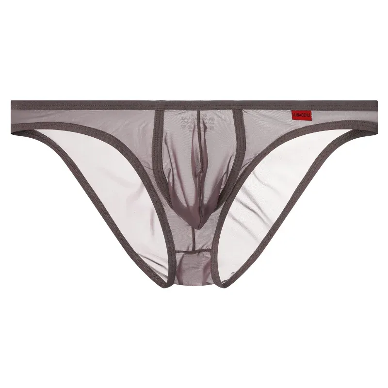 Men's Briefs Ultra-Thin Mesh Transparent Underwear Breathable Quick-Drying Low-Rise Sexy U Shaped Pouch Panties Tanga Slip — image 8