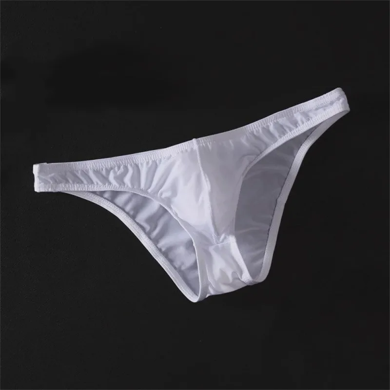 Sexy U Convex Briefs Thin Underwear Men Summer Breathable Silky Panties Male Calzoncillos Plus Size M-XXL — image 10