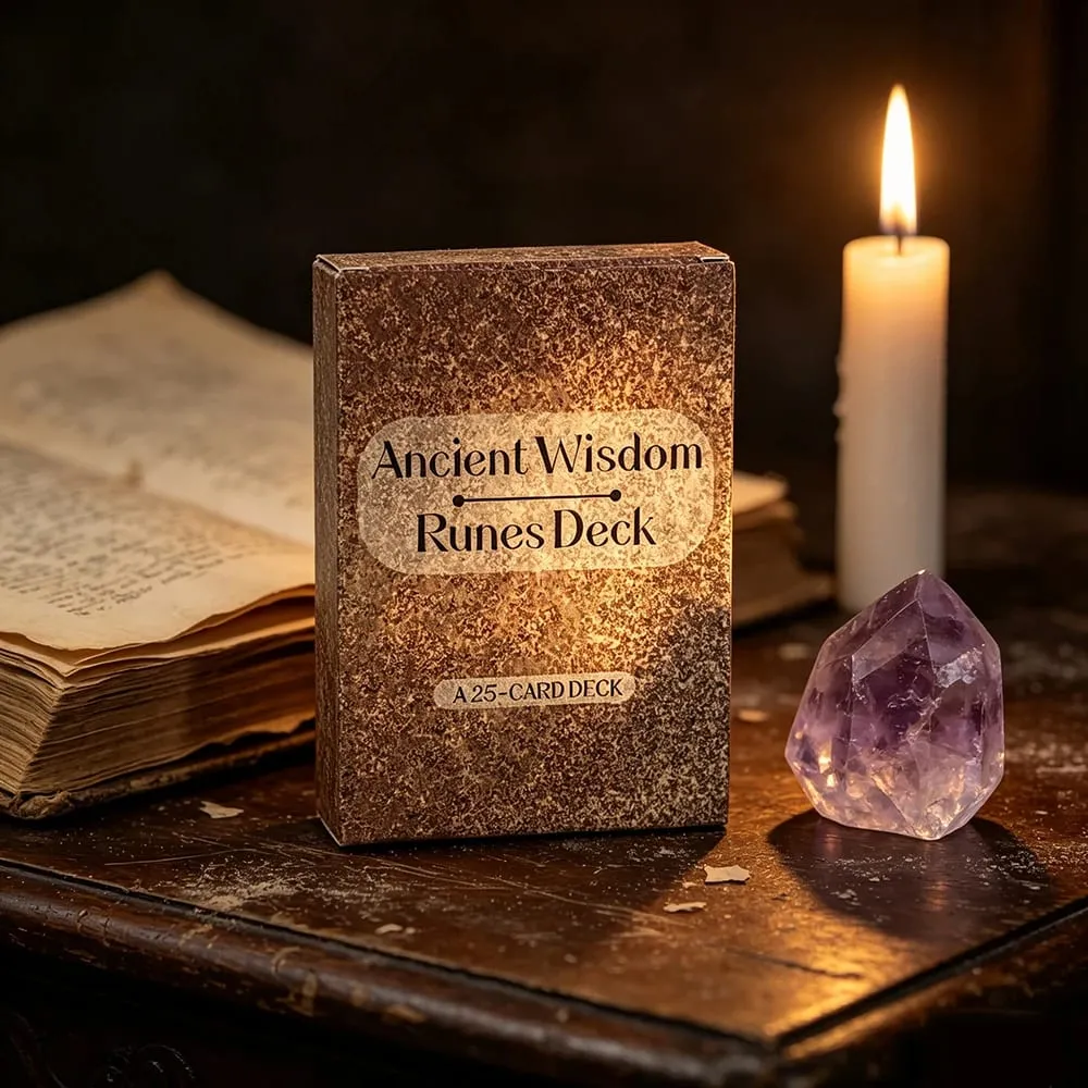 Ancient Wisdom Runes Deck A 25 Runes Oracle Cards Μαντικές κάρτες Fortune Telling For Inspire Your Life and Destiny Cards Game — image 2