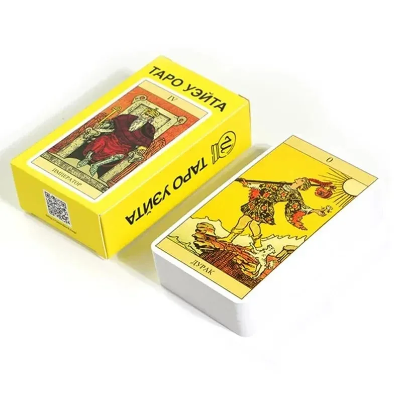 Σετ τράπουλας Pink Rider Waite Tarot για αρχάριους Προφητεία μαντική τράπουλα Family Party Board Fate Card Fortune Telling Game