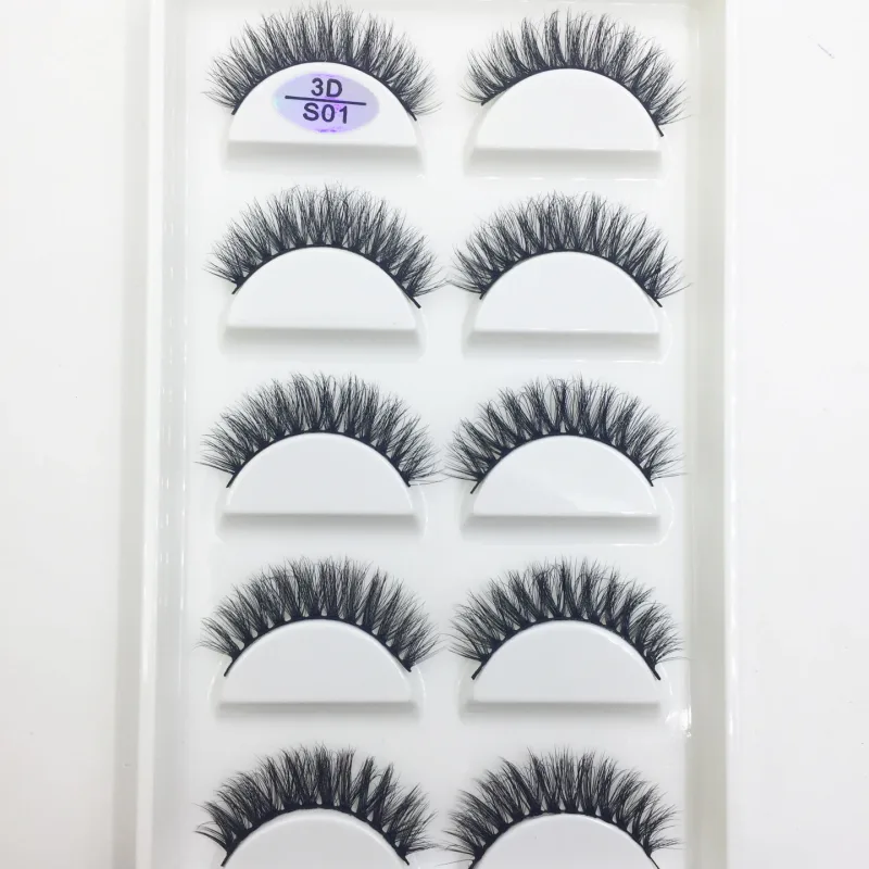 Natural 3D Mink False Eyelashes Soft Wispy Fluffy Eye Faux Lashes Make Up Eyelash Beauty Cat Cilios 5 Pairs 15 Styles — image 19