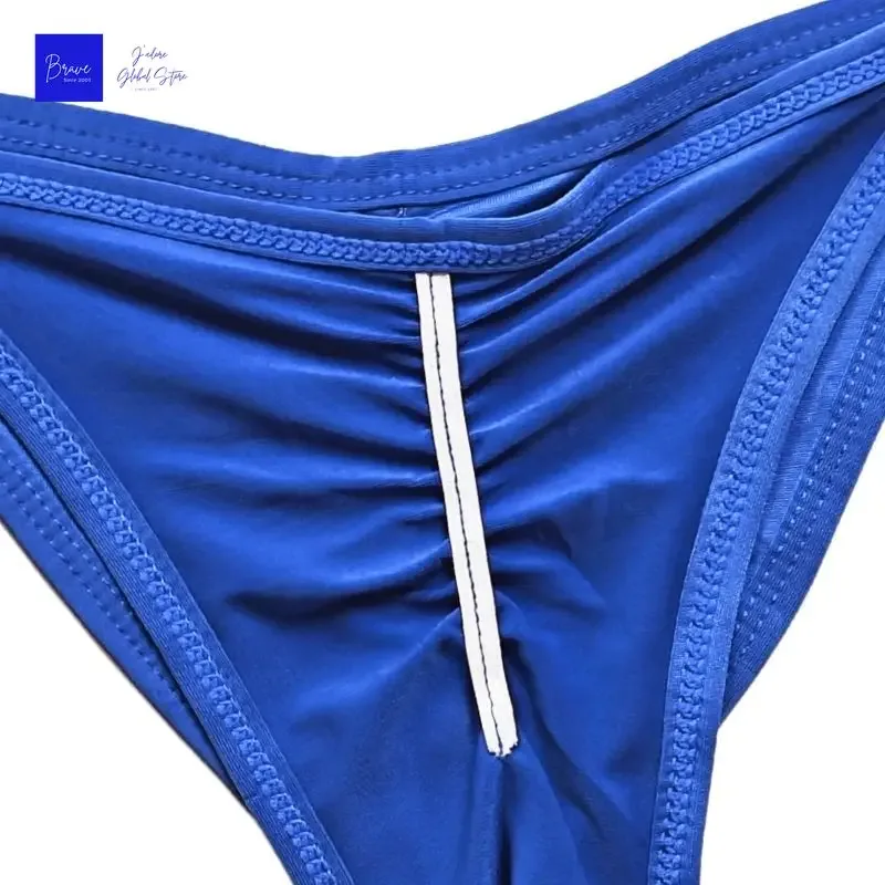 1 Piece Men's Sexy Thong - High Slit Ruched Semi-transparent Ice Silk Fabric Breathable No-Stick Casual Daily Men Underwear — image 6