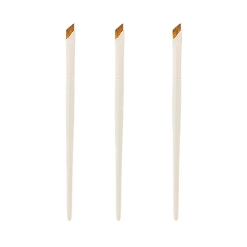 Αναβάθμιση Blade Eyeliner Brush Πινέλο με λεπτή λεπτή γωνία επίπεδη βούρτσα φρυδιών κάτω από τα μάτια Πινέλα μακιγιάζ ακριβής λεπτομέρεια λευκό