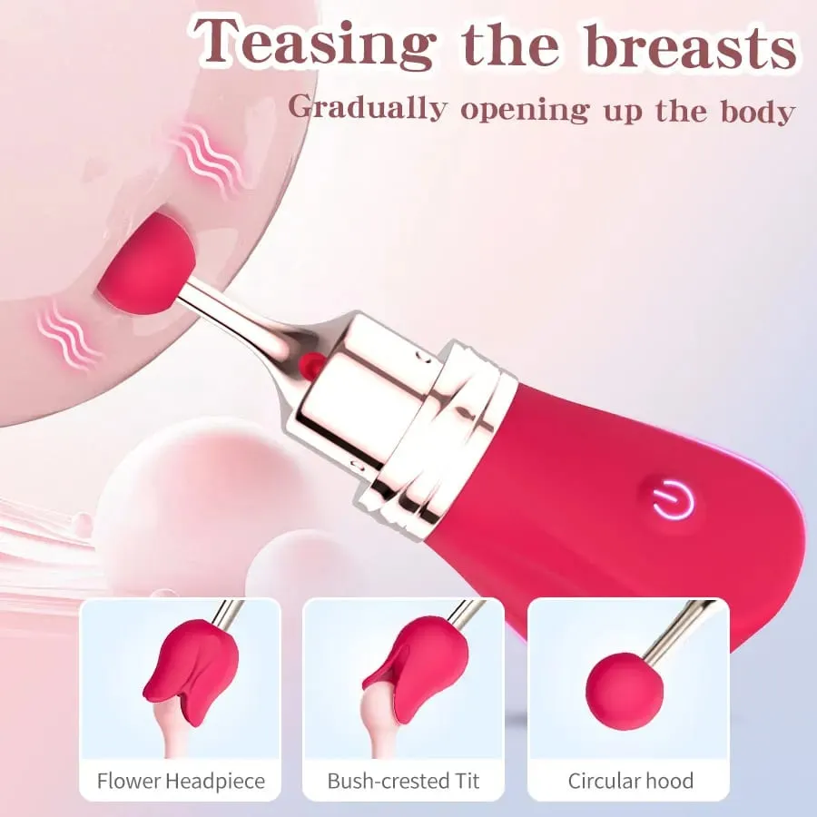 Women's Adult Toy Massager Clitoral G-Spot Nipple Stimulator High-Frequency Mini Bullet Vibrator 3 Silicone Massage Heads — image 3
