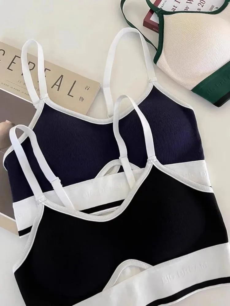 Εσώρουχα εσώρουχα Seamless Sports Bralette Teens Wireless Anti-Sagging Thin Cup Μικρή υποστήριξη στήθους Racerback Ελαφρύ σετ σουτιέν — image 3