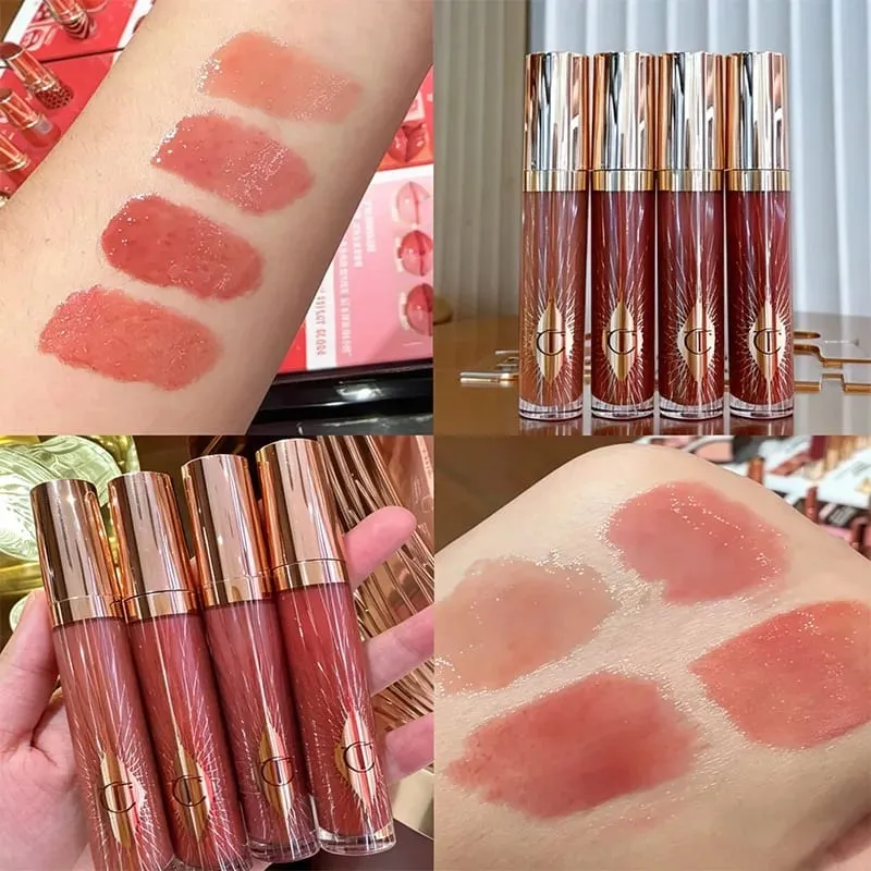 Σετ μακιγιάζ CT Highlighters Lip Blam 4 Color Eyeshadow Palette Lip Gloss Lip Blam Σετ μαξιλαριού Talk Φυσικά καλλυντικά μακράς διαρκείας